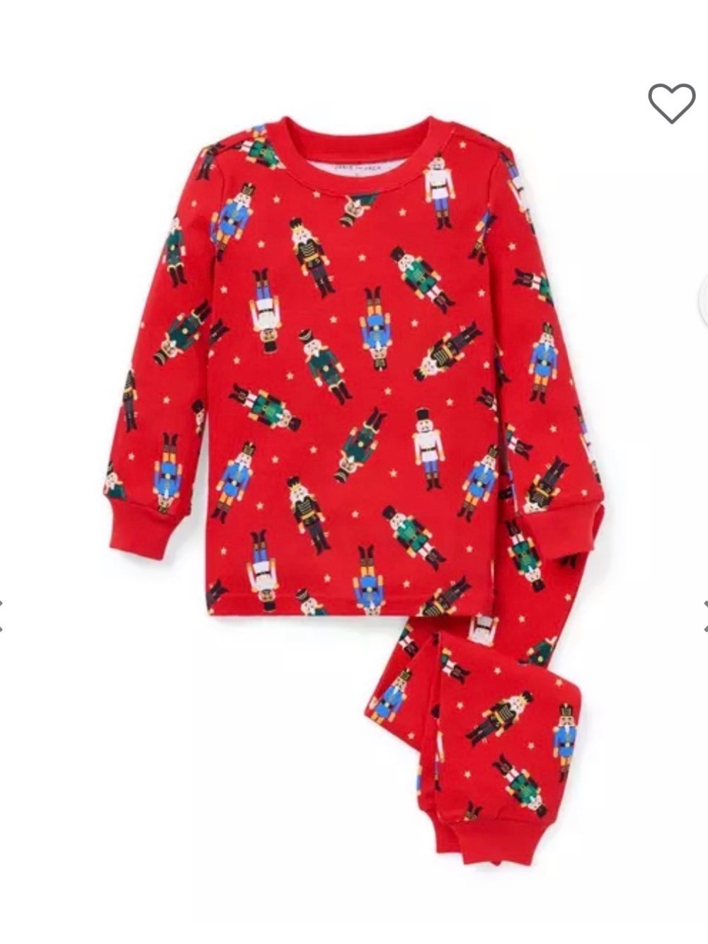 Janie and Jack Red Nutcracker Print Kids Pajama Set unisex NWT size 4